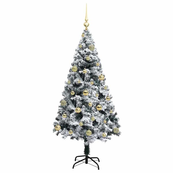 vidaXL Sapin de Noël artificiel Vert 150 cm PVC, Acier et Plastique