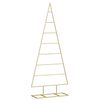 vidaXL Arbre de No&euml;l en m&eacute;tal Dor&eacute; 125 cm Acier peint par poudre