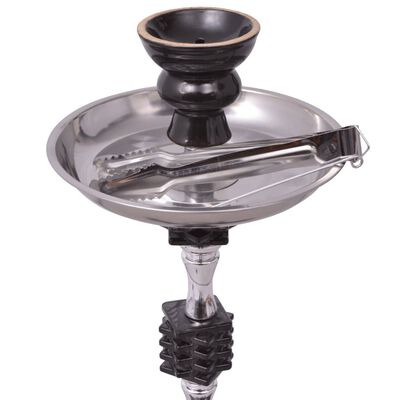 vidaXL Pipe à eau / Narguilé / Shisha avec 2 tuyaux noir XXL 83 cm