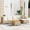 vidaXL Salon de jardin avec coussins 6 pcs beige r&eacute;sine tress&eacute;e
