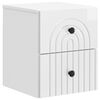 vidaXL Cabinet de chevet mural Blanc brillant 33 x 34,5 x 40 cm