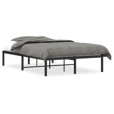 vidaXL Cadre de lit métal sans matelas noir 120x200 cm