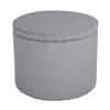 Venture Home Pouf Dunken 51x51x43 cm Velours c&ocirc;tel&eacute; Gris