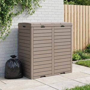 vidaXL Poubelle d'ext&eacute;rieur marron clair 78x41x86 cm polypropyl&egrave;ne