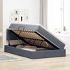 vidaXL Lit de Rangement avec matelas Gris fonc&eacute; 120 x 190 cm Velours