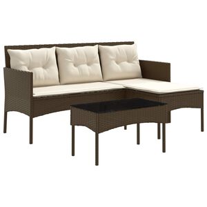 vidaXL Ensemble de canap&eacute; de jardin 2 pc polyrotin