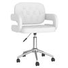 vidaXL Chaises &agrave; manger pivotantes lot de 6 blanc similicuir