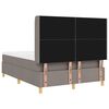 vidaXL Lit &agrave; ressorts avec matelas Taupe 140 x 190 cm tissu