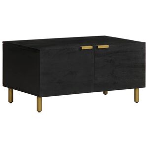 vidaXL Table basse Noir 80x50x40 cm Bois d'ing&eacute;nierie