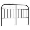 vidaXL T&ecirc;te de lit de remplacement m&eacute;tal noir 140 cm