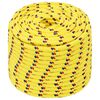 vidaXL Corde de bateau Jaune 14 mm 50 m Polypropyl&egrave;ne