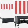 vidaXL Auvent Rouge et Blanc 400 x 300 x 165 cm Polyester et Aluminium
