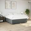 vidaXL Sommier &agrave; lattes de lit avec matelas Gris fonc&eacute; 180x200cm Tissu