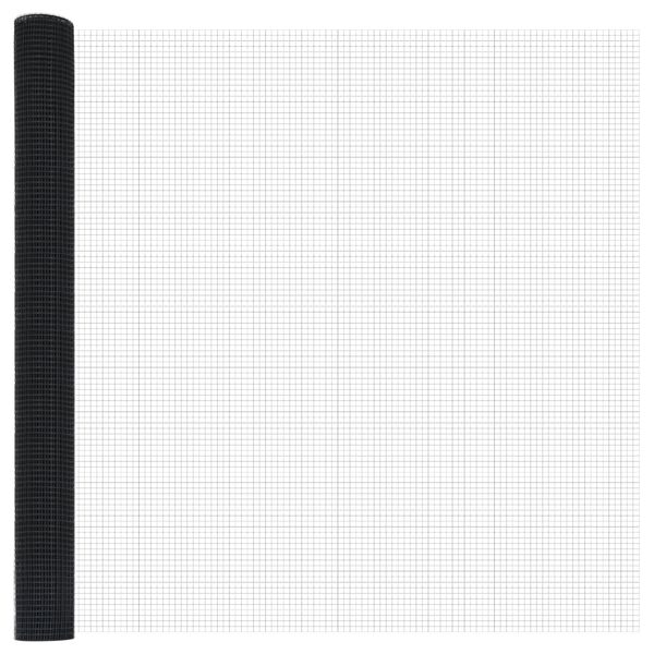 vidaXL Cl&ocirc;ture en fil soud&eacute; Gris 1.6 x 10 m