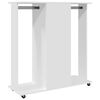 vidaXL Garde-robe avec roues blanc 102x38x110 cm bois d'ingénierie