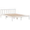 vidaXL Lit bibliothèque sans matelas blanc 140x200 cm bois pin massif