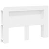 vidaXL Cabinet de T&ecirc;te de Lit avec stockage Blanc Bois d&rsquo;ing&eacute;nierie