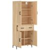 vidaXL Buffet haut Ch&ecirc;ne sonoma 69,5x34x180 cm Bois d'ing&eacute;nierie