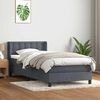 vidaXL Sommier &agrave; lattes de lit et matelas gris fonc&eacute; 80x210 cm velours