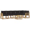 vidaXL Ensemble de canap&eacute;s d'ext&eacute;rieur 7 pc Blanc et noir