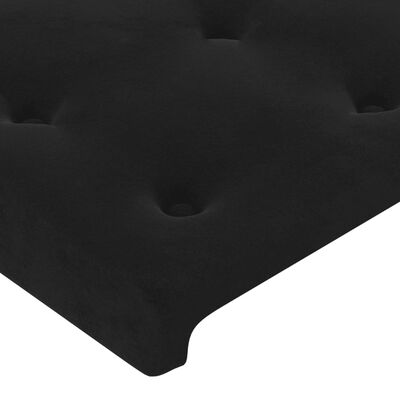 vidaXL Tête de lit à LED Noir 147x16x78/88 cm Velours