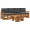 vidaXL Ensemble de canap&eacute;s d'ext&eacute;rieur 5 pcs Naturel et Anthracite