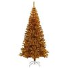 vidaXL Sapin de Noël avec 300 LED avec support Doré 210 cm PET