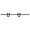 vidaXL Kit de quincaillerie de porte coulissante 183 cm Acier Noir