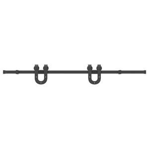 vidaXL Kit de quincaillerie de porte coulissante 183 cm Acier Noir