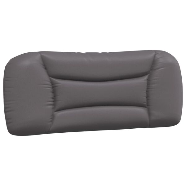 vidaXL Coussin de t&ecirc;te de lit Hvar gris 100 cm similicuir