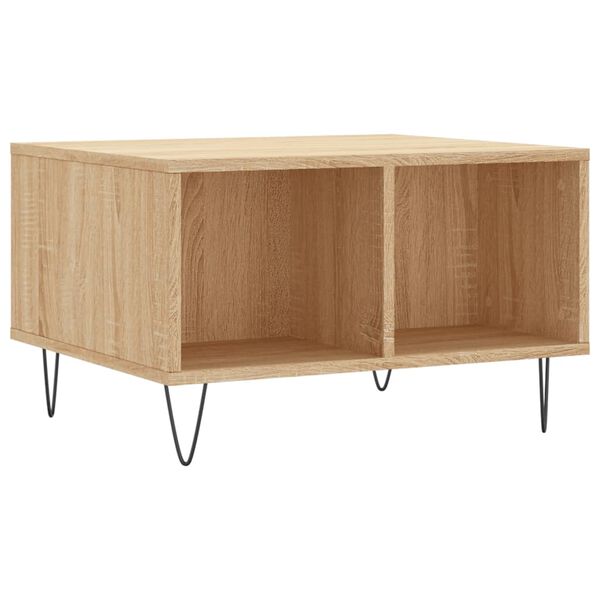 vidaXL Table basse Ch&ecirc;ne sonoma 60x50x36,5 cm Bois d'ing&eacute;nierie