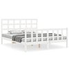 vidaXL Cadre de lit sans matelas blanc bois de pin massif