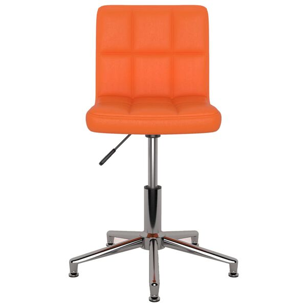 vidaXL Chaises &agrave; manger pivotantes lot de 2 orange similicuir