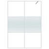 vidaXL Paroi de douche Blanc 140x195 cm Verre ESG transparent