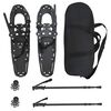 vidaXL Raquettes &agrave; neige 3 EN 1 avec b&acirc;tons de randonn&eacute;e Noir