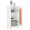 vidaXL Buffet Blanc brillant 34,5x34x90 cm Bois d'ing&eacute;nierie