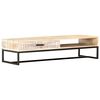 vidaXL Table basse Blanc 117x50x30 cm Bois d'acacia solide