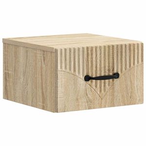 vidaXL Cabinet de chevet mural Ch&ecirc;ne Sonoma 34,5 x 33 x 20 cm
