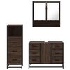 vidaXL Ensemble de meubles de salle de bain 3 pcs Ch&ecirc;ne marron