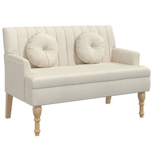 vidaXL Banc avec coussins 113x64,5x75,5 cm lin