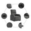 vidaXL Fauteuil inclinable &eacute;lectrique gris fonc&eacute; tissu microfibre