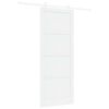 vidaXL Porte coulissante 93 x 232 cm Bois d'ing&eacute;nierie Blanc