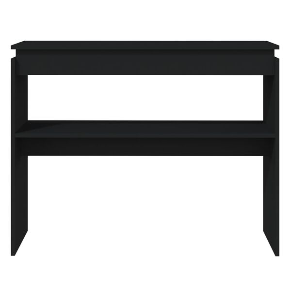 vidaXL Table console noir 102x30x80 cm bois d'ing&eacute;nierie