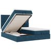 VidaXL Cadre de lit ottoman avec matelas bleu fonc&eacute; 180x200 cm velours