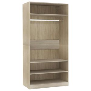 vidaXL Garde-robe Ch&ecirc;ne sonoma 100x50x200 cm Bois d'ing&eacute;nierie