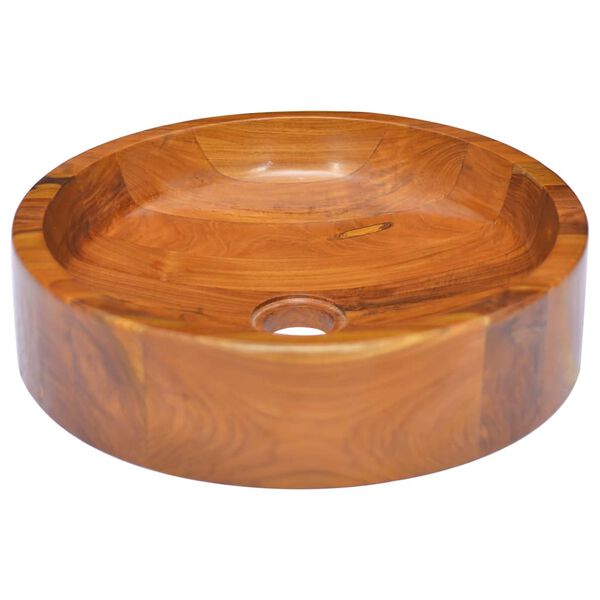 vidaXL Lavabo Bois de teck massif &Phi;40x10 cm