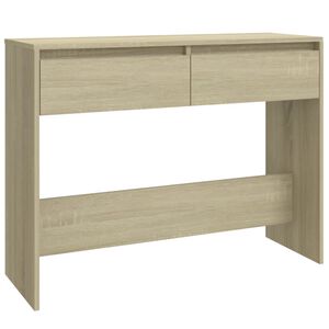 vidaXL Table console ch&ecirc;ne sonoma 100x35x76,5 cm bois d'ing&eacute;nierie