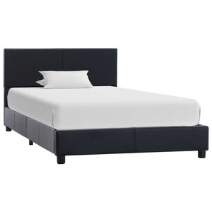 vidaXL Cadre de lit sans matelas noir similicuir 90x200 cm