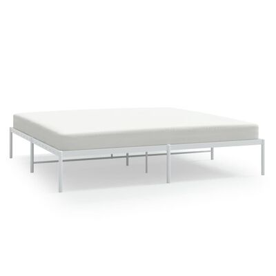 vidaXL Cadre de lit métal sans matelas blanc 180x200 cm