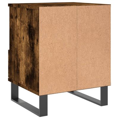 vidaXL Table de chevet chêne fumé 40x35x50 cm bois d’ingénierie